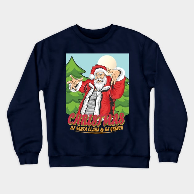 funny christmas Dj Crewneck Sweatshirt by joyTrends